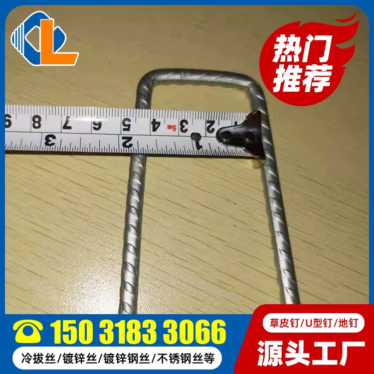 10cm長草坪釘 草皮釘 U型錨釘 G型地釘