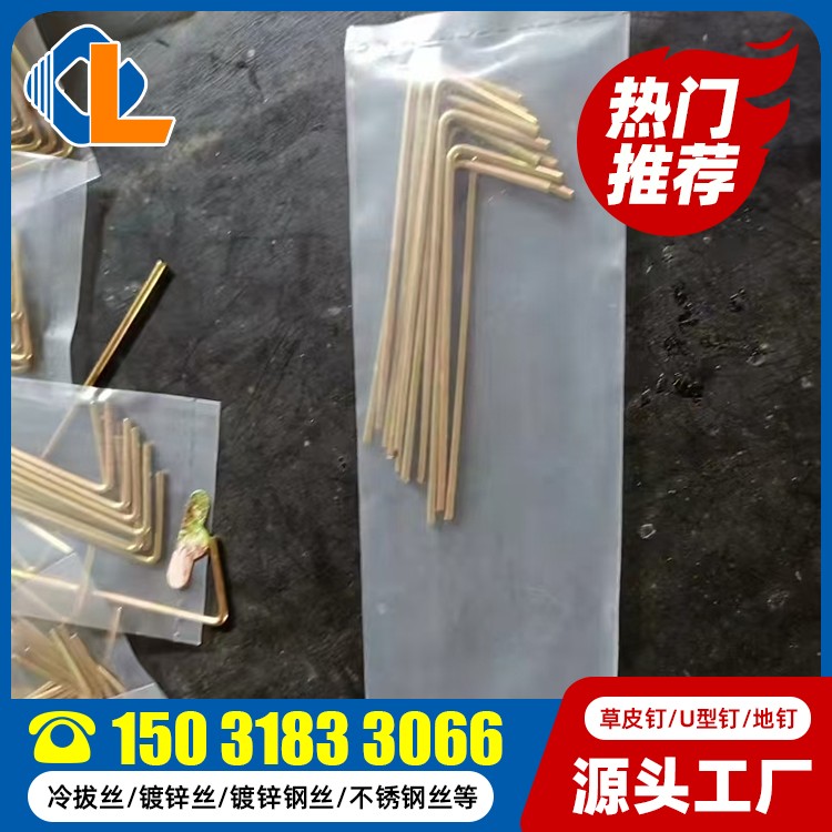 土工格柵U型釘尺寸規范 土工格柵草坪釘尺寸規范 U型釘價格 草坪釘固定土工格柵